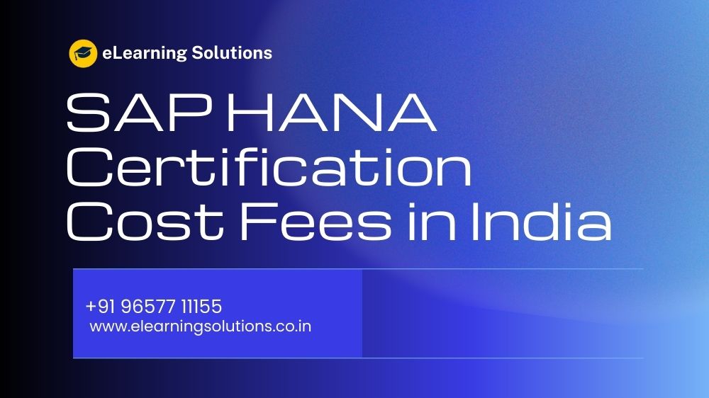 sap hana certification cost fees in india