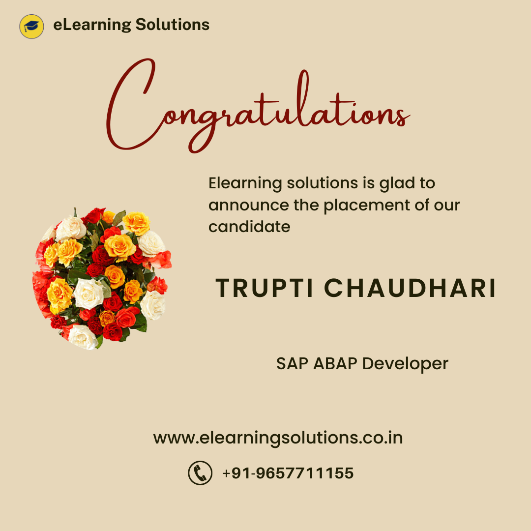 Congratulations for being placed