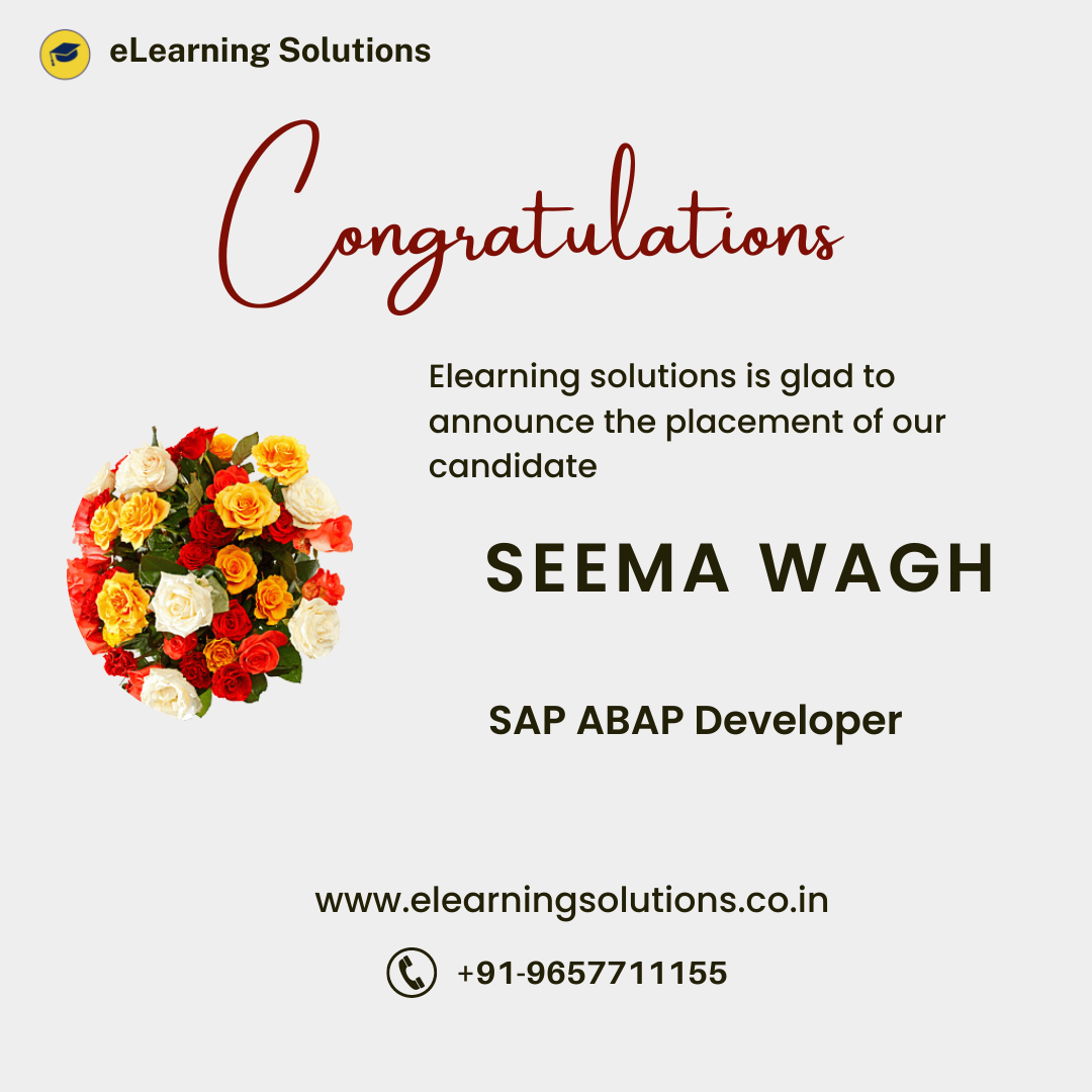 Congratulations for being placed