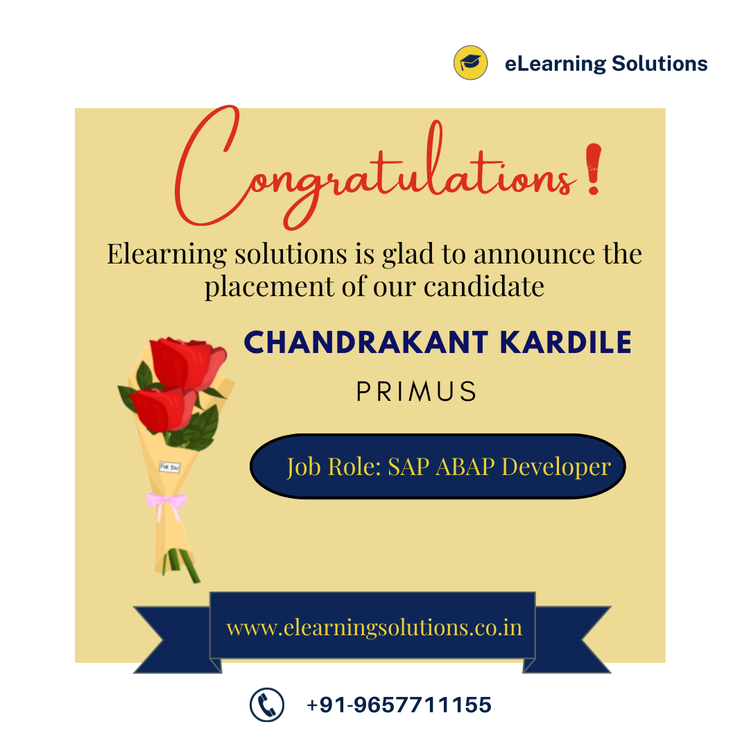 Congratulations for being placed