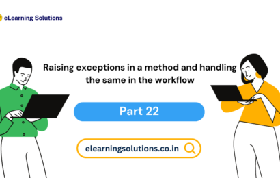Raising exceptions in a method and handling them in workflow