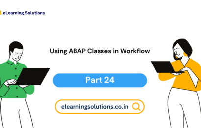 Using ABAP classes in SAP workflow development