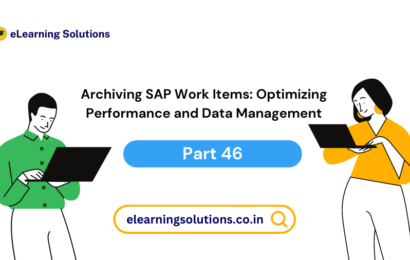 Screenshot showing the process of archiving SAP work items