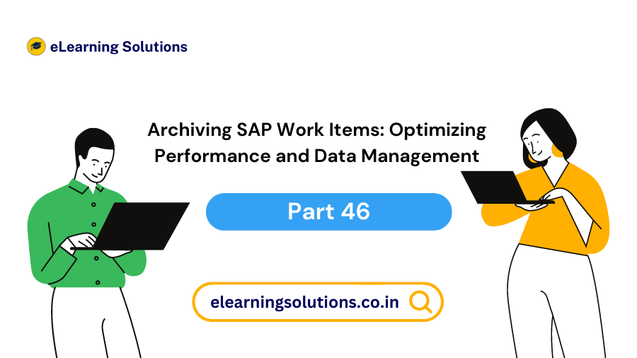 Screenshot showing the process of archiving SAP work items