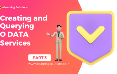 Developer creating and querying an OData service on a laptop