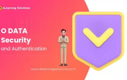 OData security and authentication concept illustration with shield icon