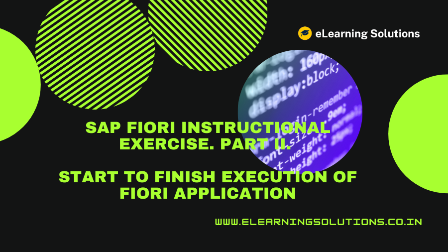 SAP Fiori Instructional exercise
