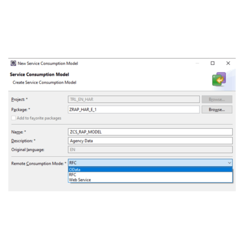 Consumption mode as OData