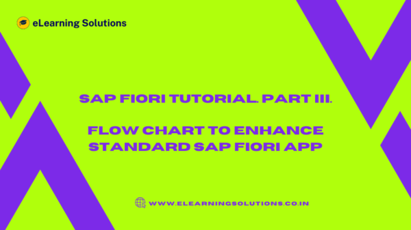 3D flow chart illustration showing the process of enhancing a standard SAP Fiori application using SAPUI5 extensions, OData services, and ABAP backend enhancements.