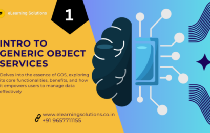Illustration of SAP Generic Object Services (GOS) showing document attachments, notes, workflows, business objects, and SAP S/4HANA transaction integration.
