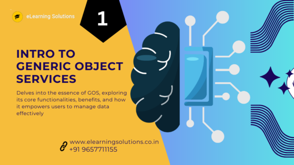Illustration of SAP Generic Object Services (GOS) showing document attachments, notes, workflows, business objects, and SAP S/4HANA transaction integration.