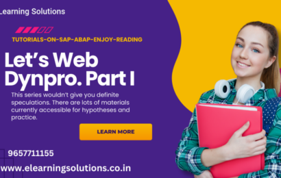 Introduction to Web Dynpro for ABAP – Part 1 tutorial series