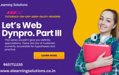Let’s Web Dynpro. Part III