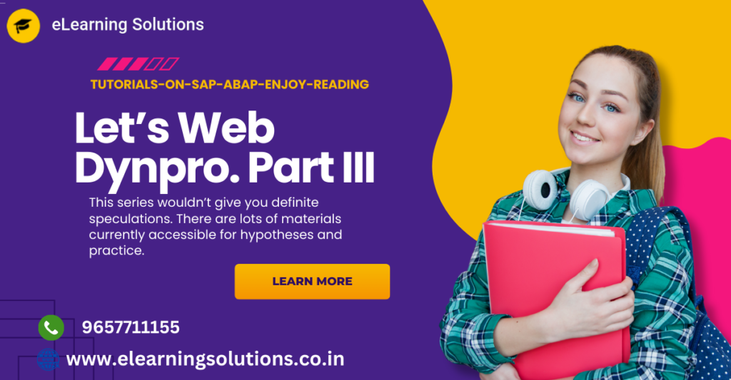 Let’s Web Dynpro. Part III