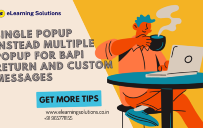 ABAP trick to show a single popup instead of multiple popups for BAPI return and custom messages