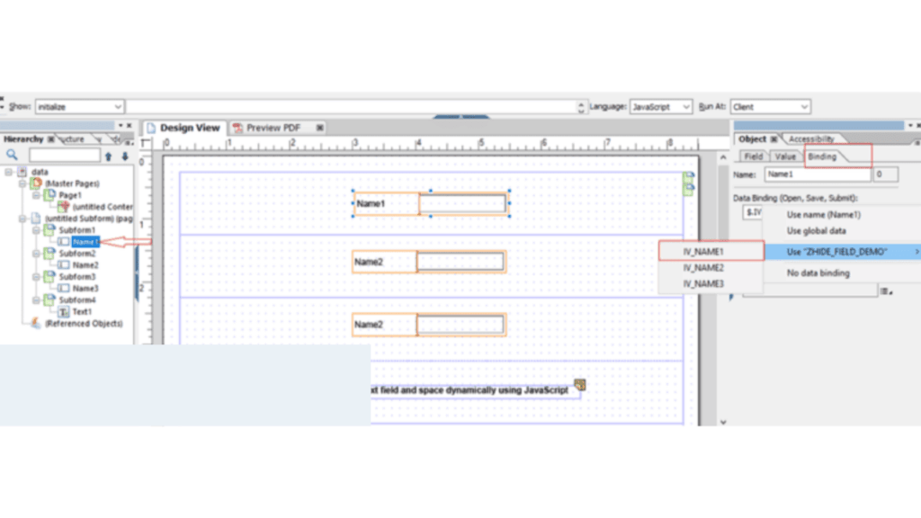 Adobe Interactive Forms. Part 23. How to Hide the Fields and Acquired ...