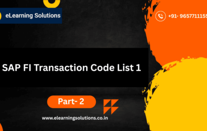 SAP FI Transaction Code List 1