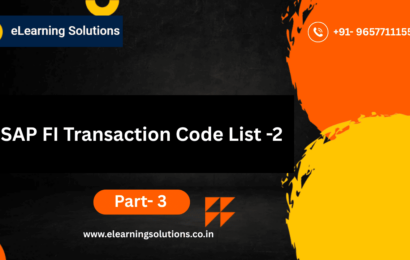 SAP FI Transaction Code List 2