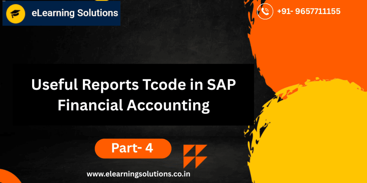List of useful reports Tcodes in SAP Financial Accounting module