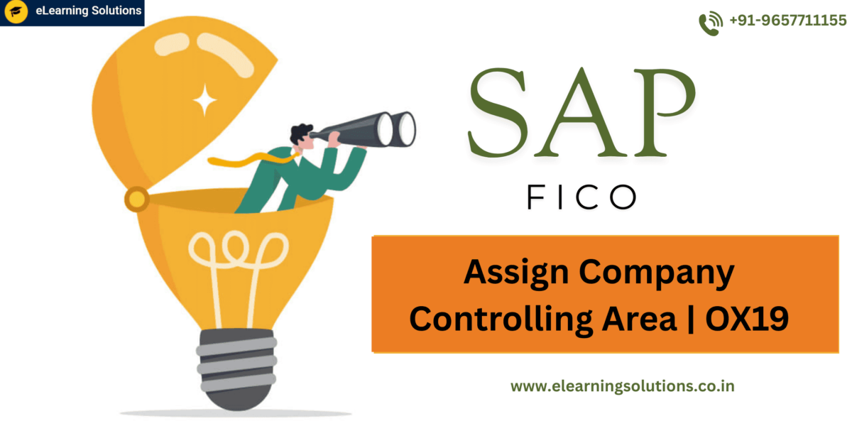 SAP OX19 transaction screen for assigning a company to a controlling area.
