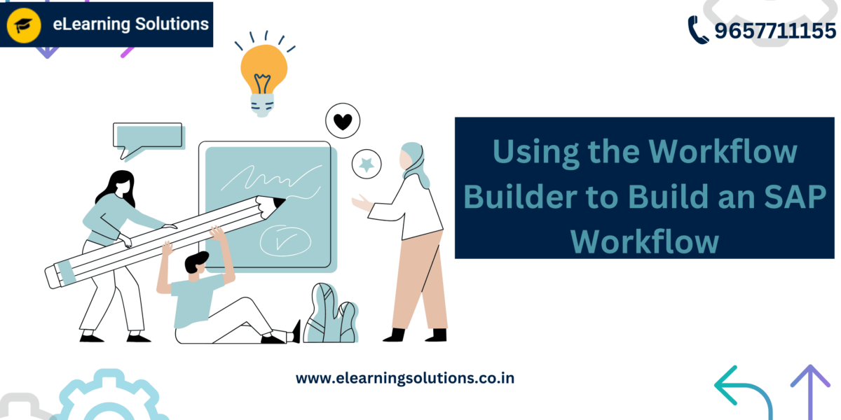 SAP Workflow Builder interface showcasing step-by-step workflow automation