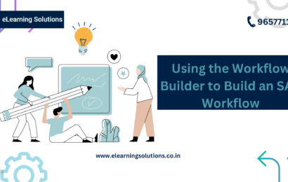 SAP Workflow Builder interface showcasing step-by-step workflow automation