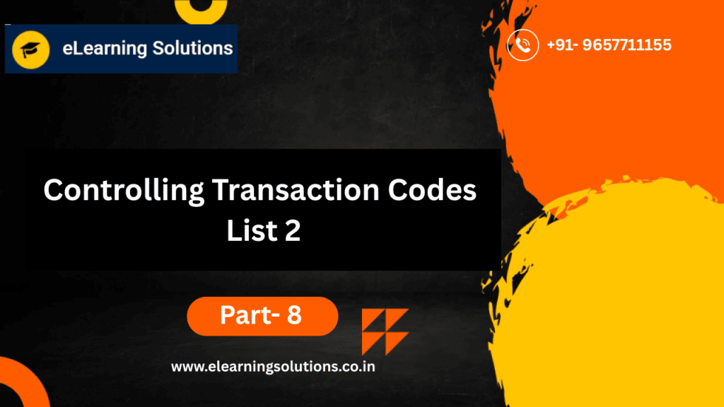 List of SAP FI transaction codes part 2