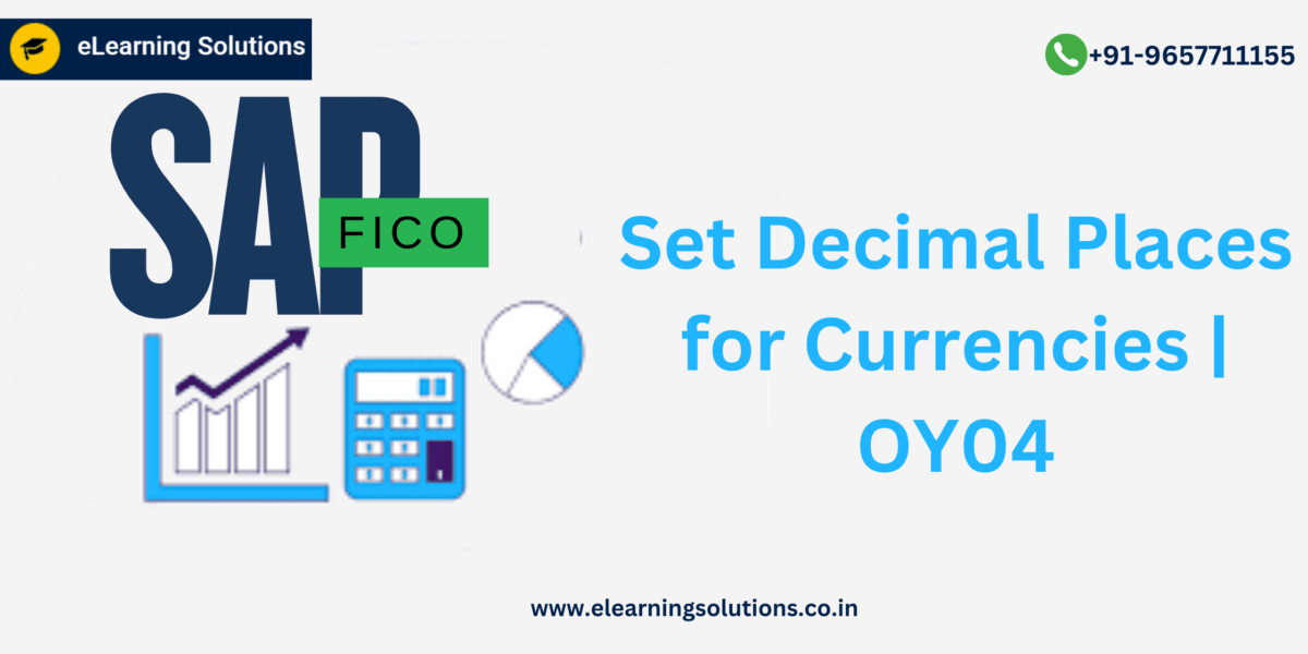 SAP OY04 transaction screen for setting decimal places for currencies