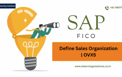SAP OVX5 transaction screen for defining sales organization