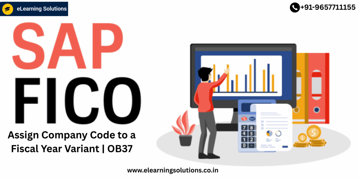 SAP OB37 transaction screen for assigning company code to fiscal year variant