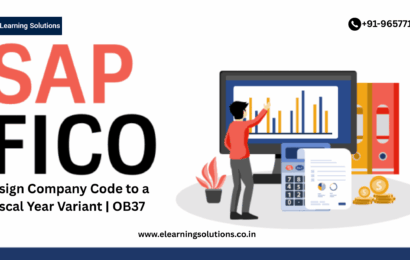 SAP OB37 transaction screen for assigning company code to fiscal year variant