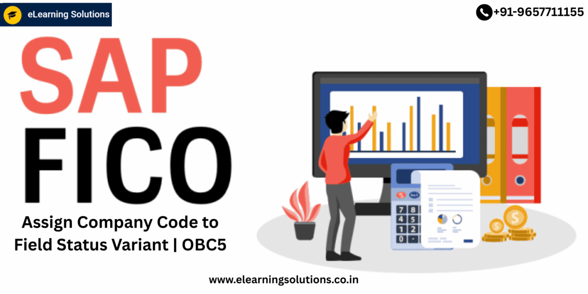 SAP OBC5 transaction screen for assigning company code to field status variant