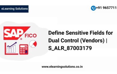 SAP Define Sensitive Fields for Dual Control (Vendors) screen (S_ALR_87003179) showing field flagged as sensitive requiring dual control approval