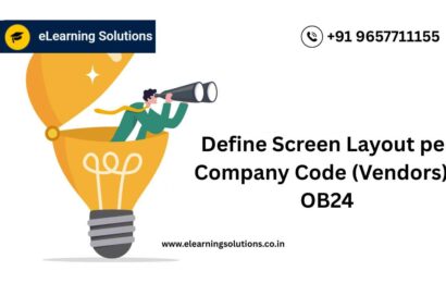 SAP Define Screen Layout per Company Code (Vendors) screen (OB24) showing field status settings for vendor master data by company code