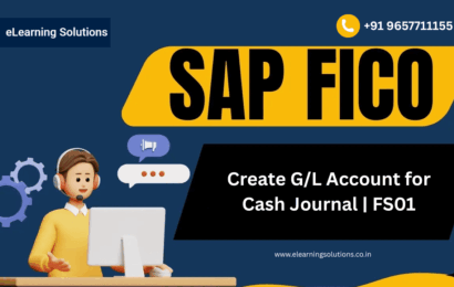 SAP FS01 screen for creating a G/L Account for Cash Journal