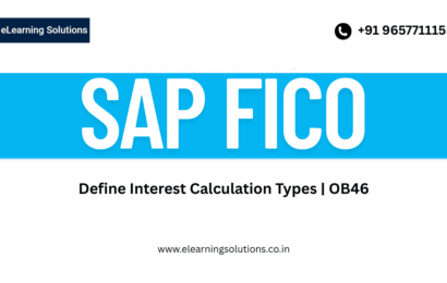 SAP OB46 screen for Define Interest Calculation Types configuration