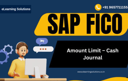 SAP Cash Journal configuration screen showing amount limit setup