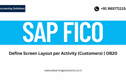 SAP FICO - Define Screen Layout per Activity (Customers) | OB20