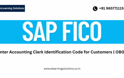 SAP FICO OB05 screen to enter accounting clerk identification code for customers