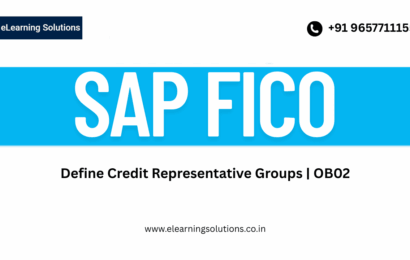 SAP FICO – Define Credit Representative Groups using OB02