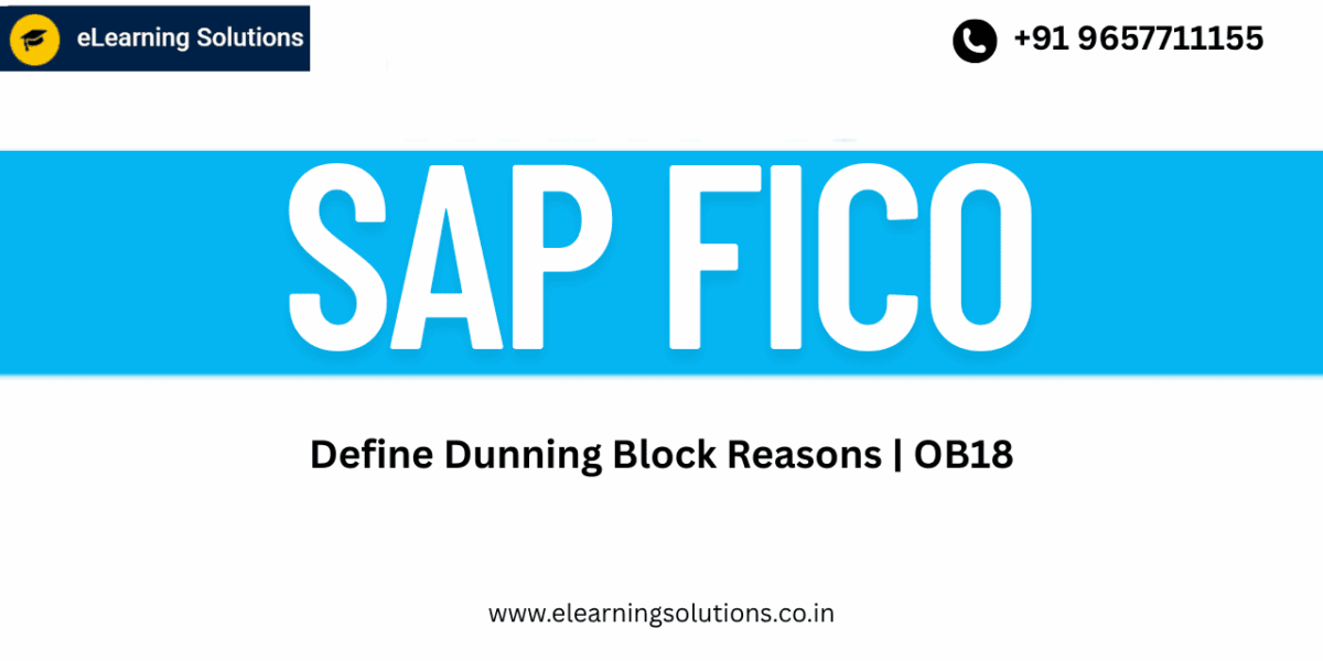 SAP OB18 tutorial - Define Dunning Block Reasons screen
