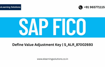 SAP FI configuration screen for defining Value Adjustment Key using transaction S_ALR_87002693 for customer receivables valuation and bad debt provisions.