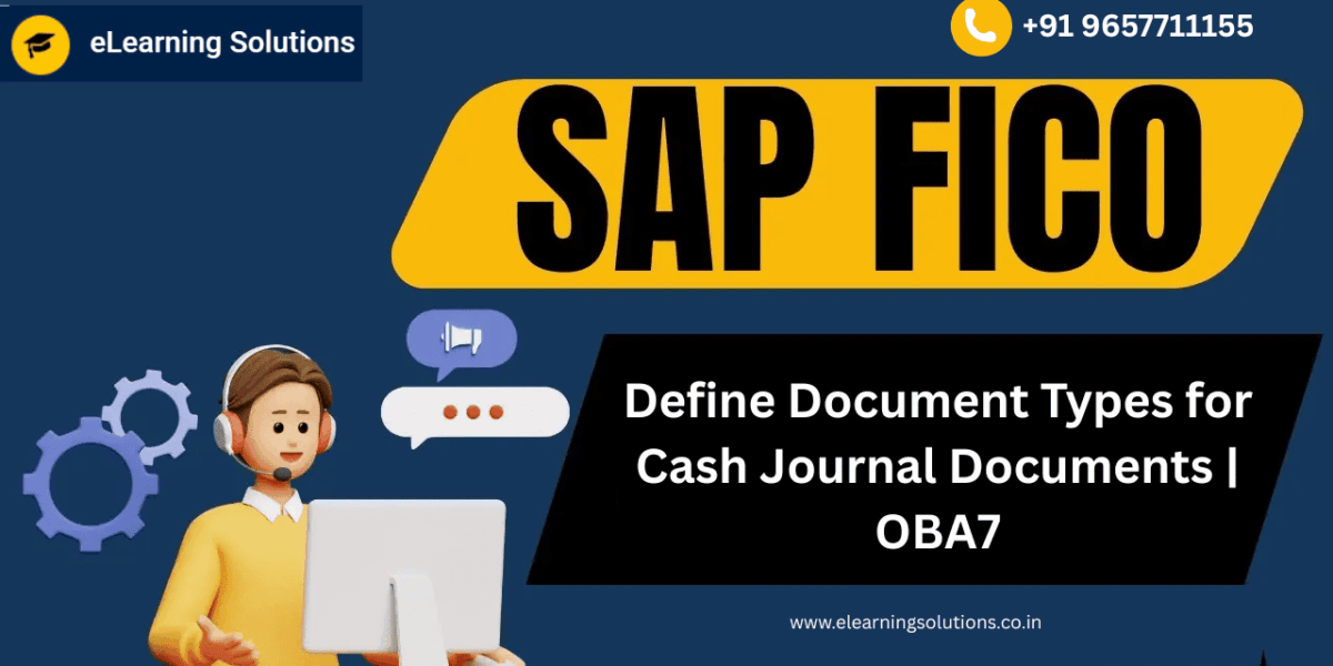 SAP FI configuration screen for defining document types for Cash Journal documents using transaction code OBA7 in SAP S/4HANA Finance.