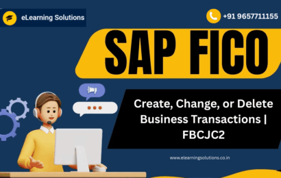 SAP FI Cash Journal configuration screen for creating, changing, or deleting business transactions using transaction code FBCJC2 in SAP S/4HANA Finance.