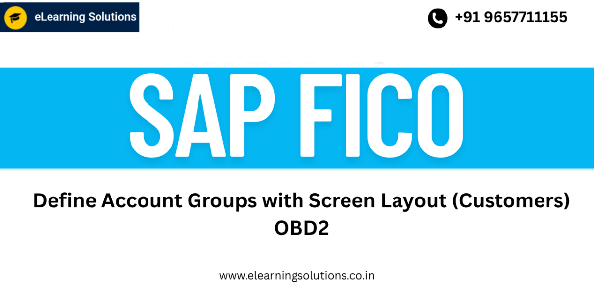 SAP Define Account Groups with Screen Layout (Customers) screen (OBD2) showing customer account group configuration and field status settings