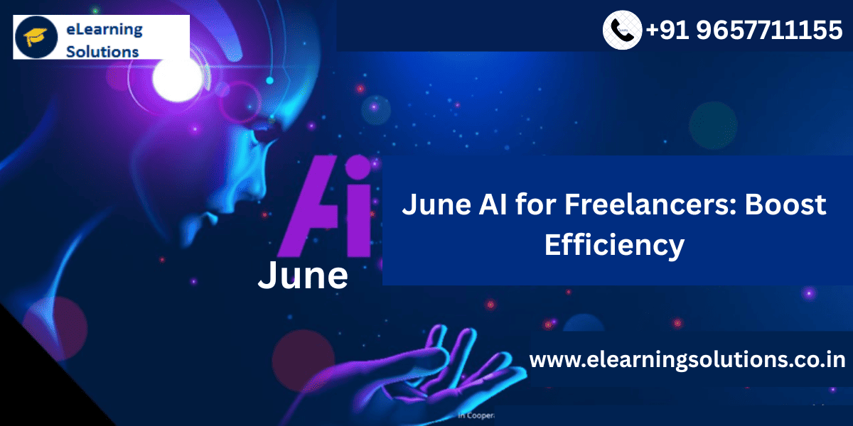 Freelancer using June AI on laptop