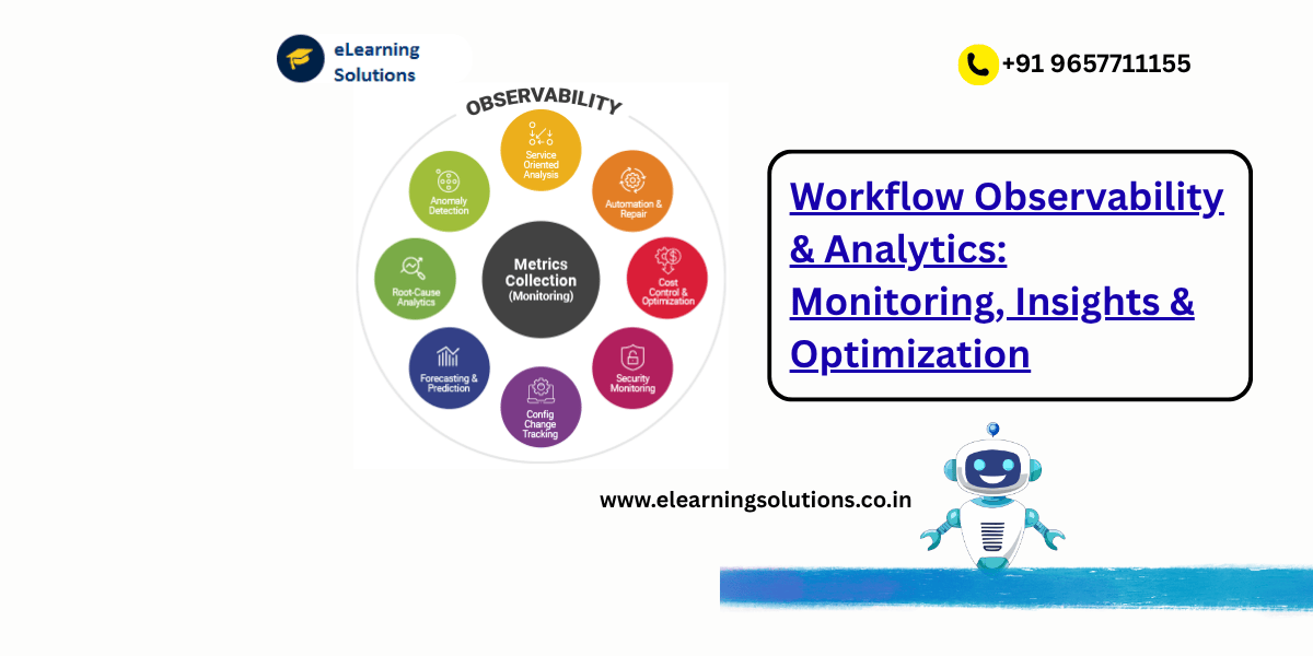 Workflow Observability and Analytics dashboard visualization