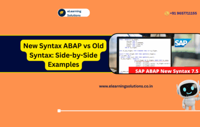 New Syntax ABAP vs Old Syntax side by side examples