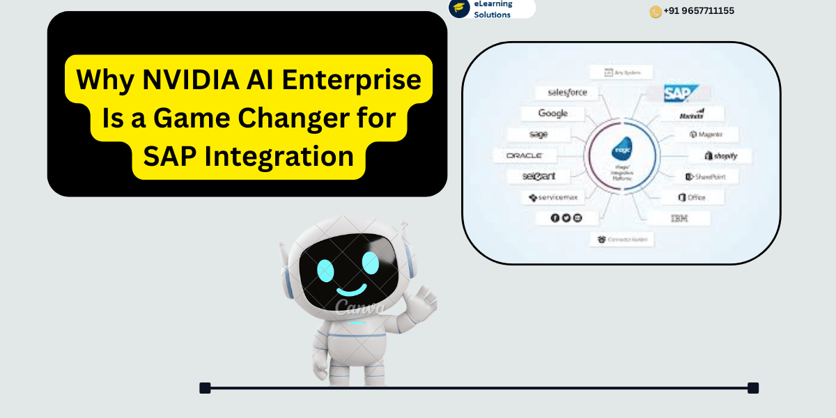 Diagram showing how NVIDIA AI Enterprise for SAP enhances automation and intelligence