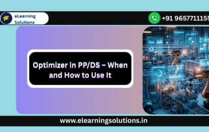 Optimizer in PP/DS used for production scheduling